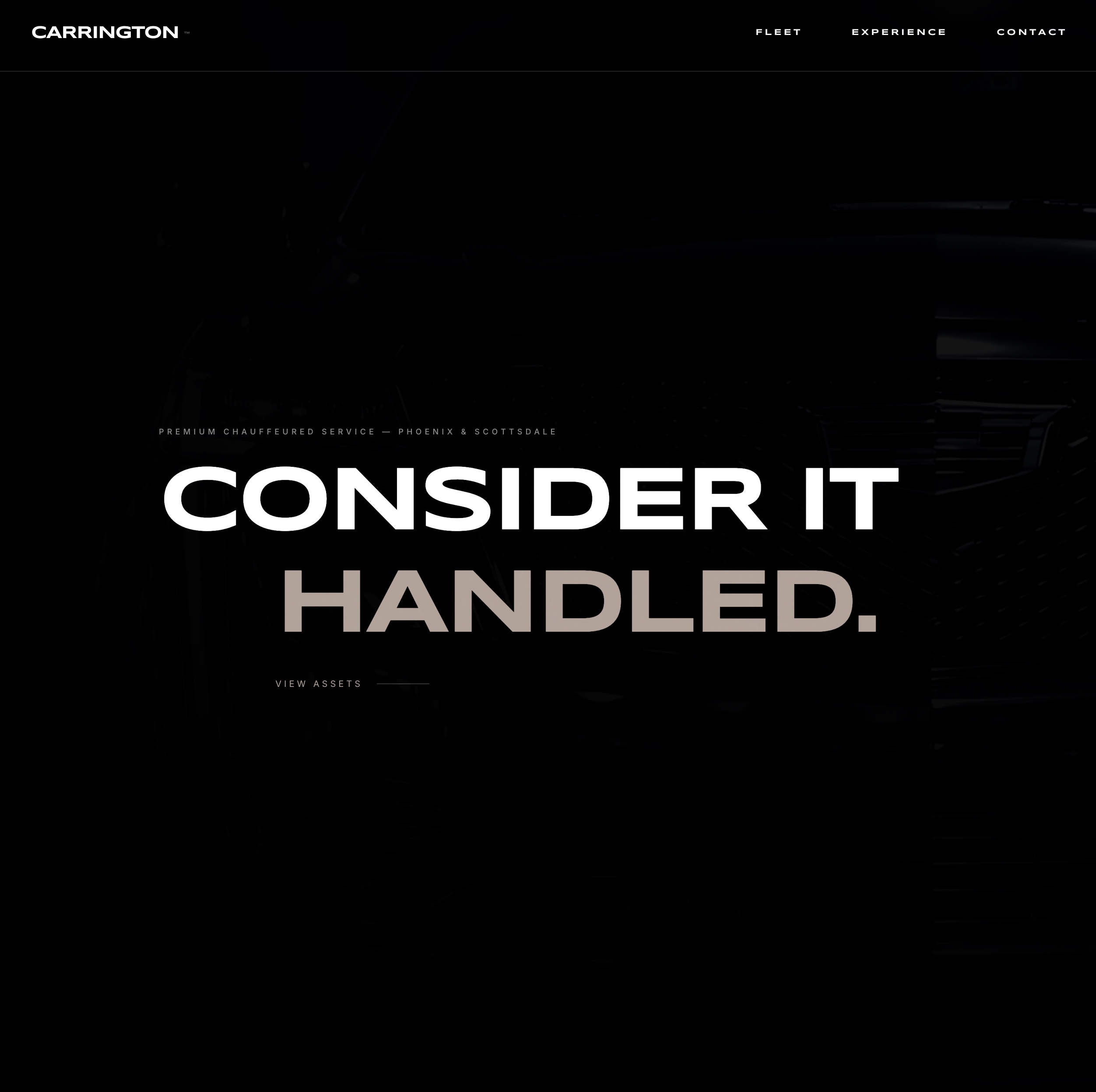 Carrington website screenshot