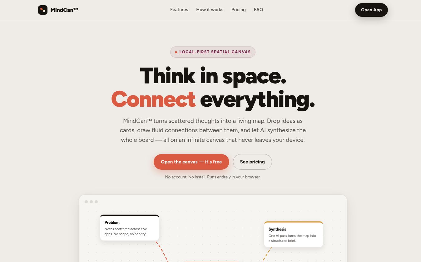 MindCan™ website screenshot